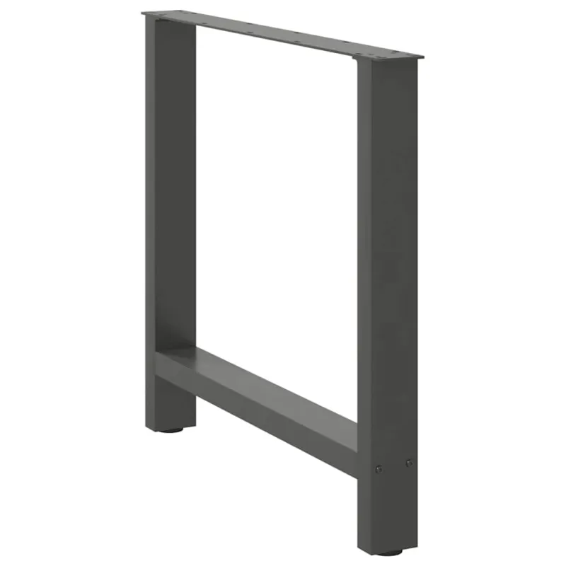 Valgomojo stalo kojos, antracito spalvos, 2 vnt., 70x(72-73) cm, plienas