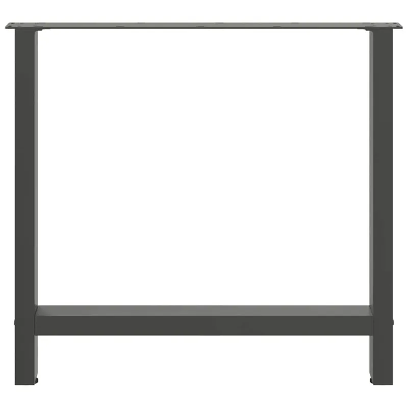 Valgomojo stalo kojos, antracito spalvos, 2 vnt., 70x(72-73) cm, plienas