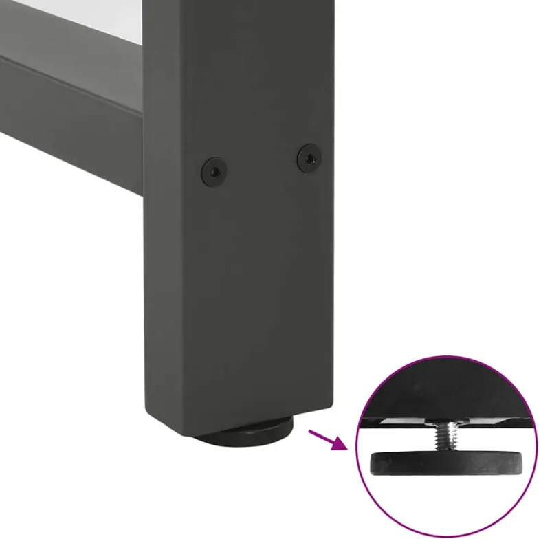 Valgomojo stalo kojos, antracito spalvos, 2 vnt., 70x(72-73) cm, plienas