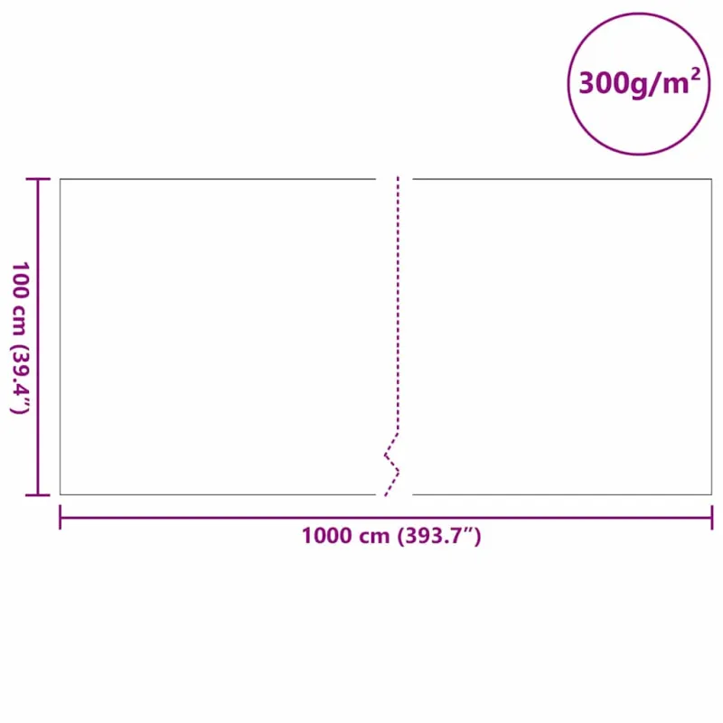 Tvenkinio vilna Pilka 1 x 10 m Poliesteris ir Medvilnė