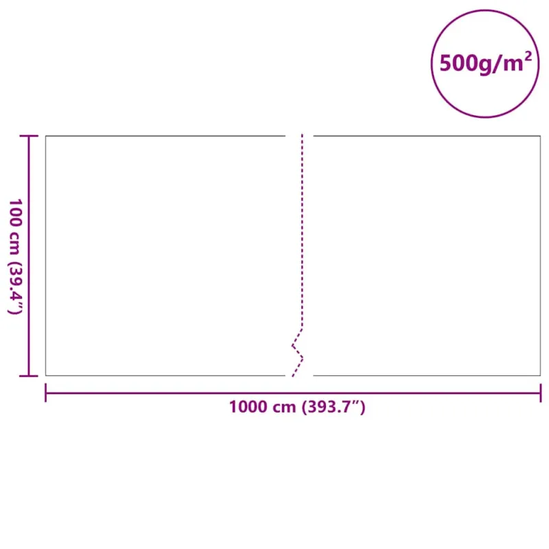 Tvenkinio vilna Pilka 1 x 10 m Poliesteris ir Medvilnė