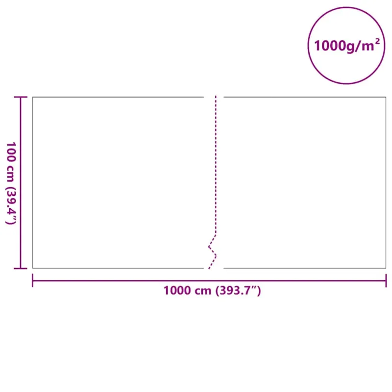 Tvenkinio vilna Pilka 1 x 10 m Poliesteris ir Medvilnė