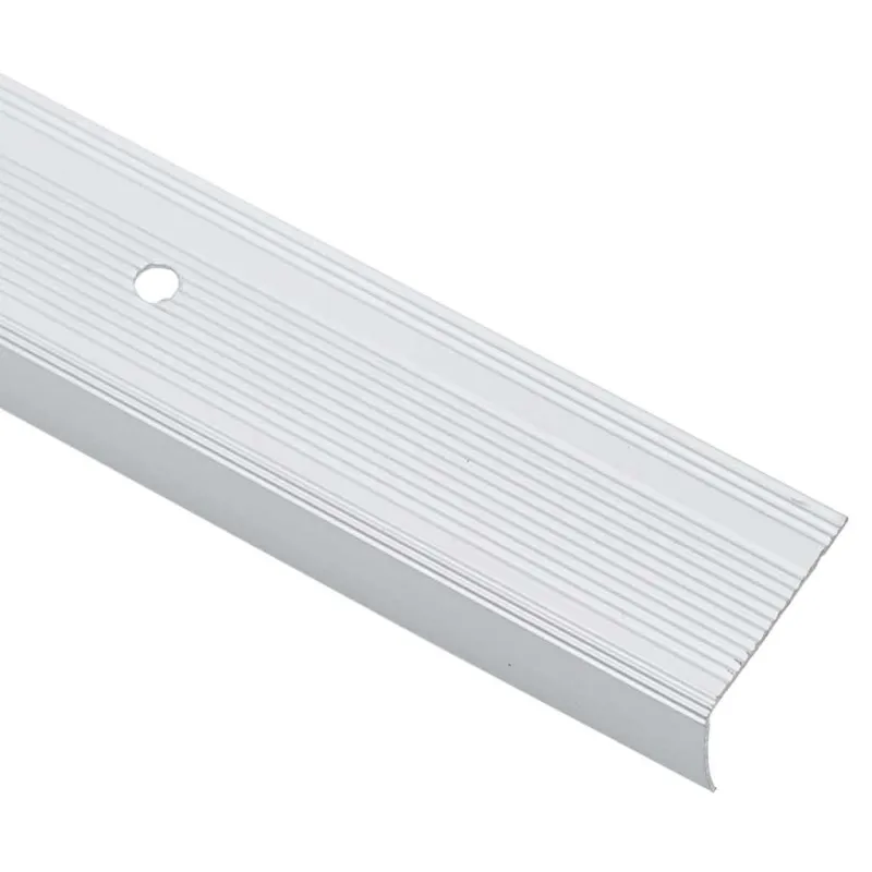 Laiptų profiliai 10 pcs Sidabro 67 x 3 x 2 cm Aliuminis