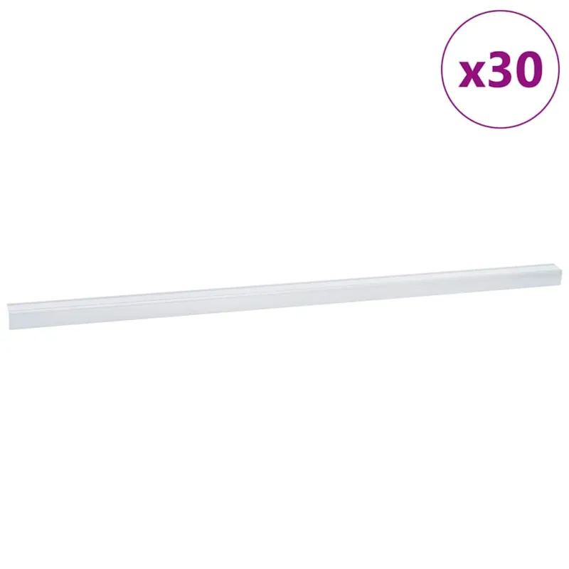 Laiptų profiliai 30 pcs Sidabro 67 x 3 x 2 cm Aliuminis