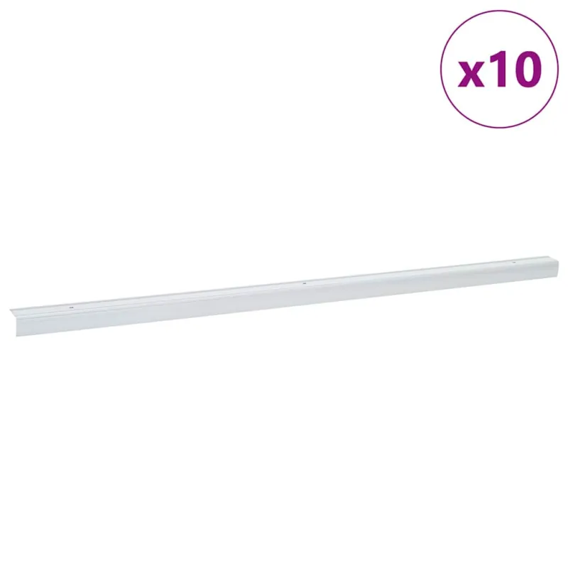 Laiptų profiliai 10 pcs Sidabro 67 x 3.5 x 3 cm Aliuminis