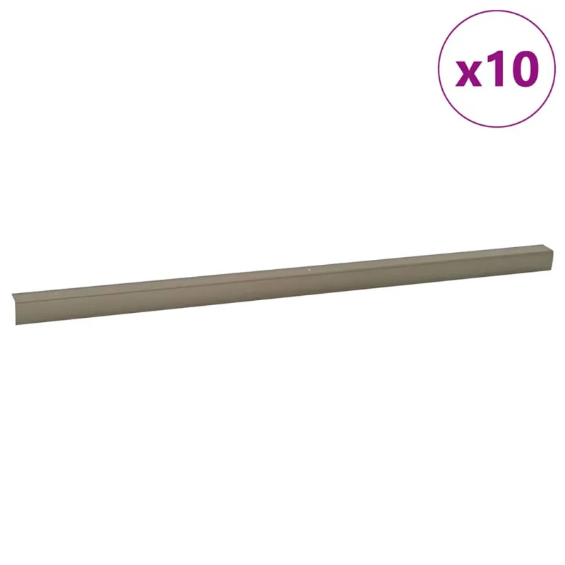 Laiptų profiliai 10 pcs šampano 67 x 3.5 x 3 cm Aliuminis