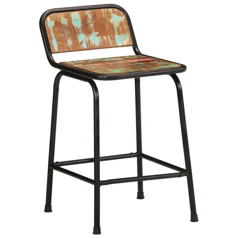 Baro taburetės, 2vnt., 46x35,5x70 cm, perdirbtos medienos