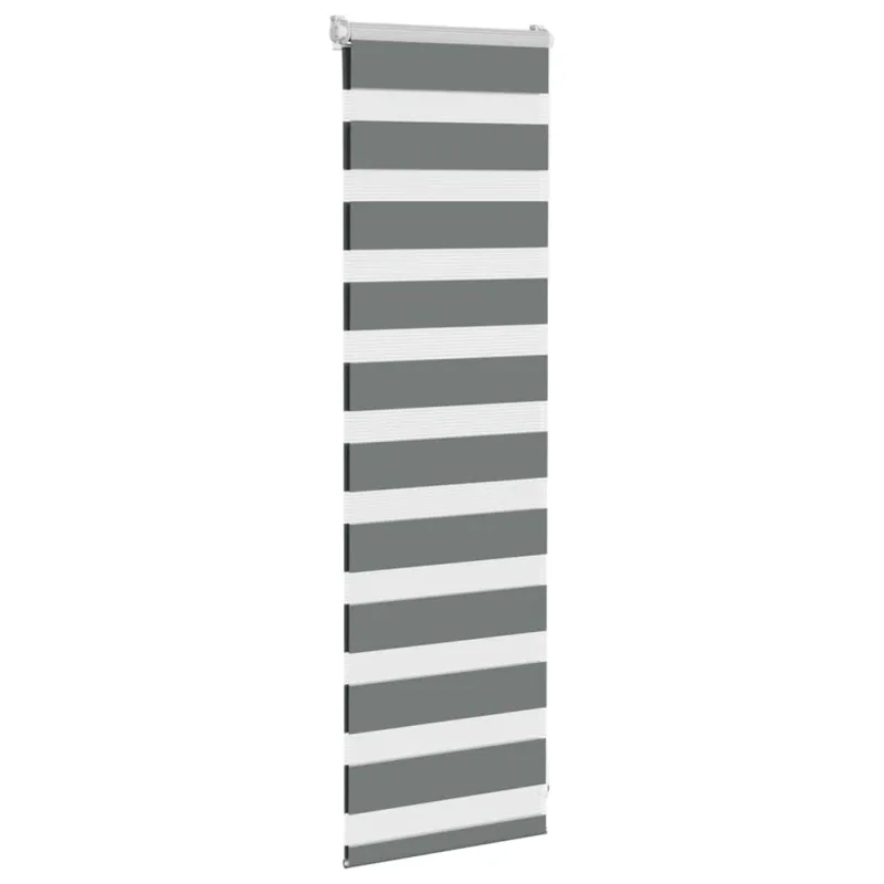 Zebra žaliuzės tamsiai pilka 40x100 cm audinio plotis 35,9 cm
