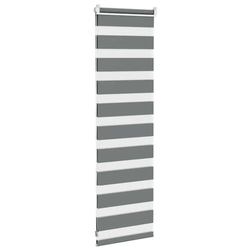 Zebra žaliuzės tamsiai pilka 40x100 cm audinio plotis 35,9 cm