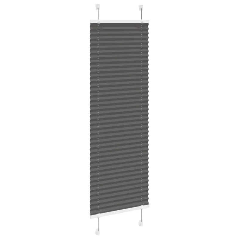 Plisuota žaliuze juoda 45x100 cm audinio plotis 44,4 cm