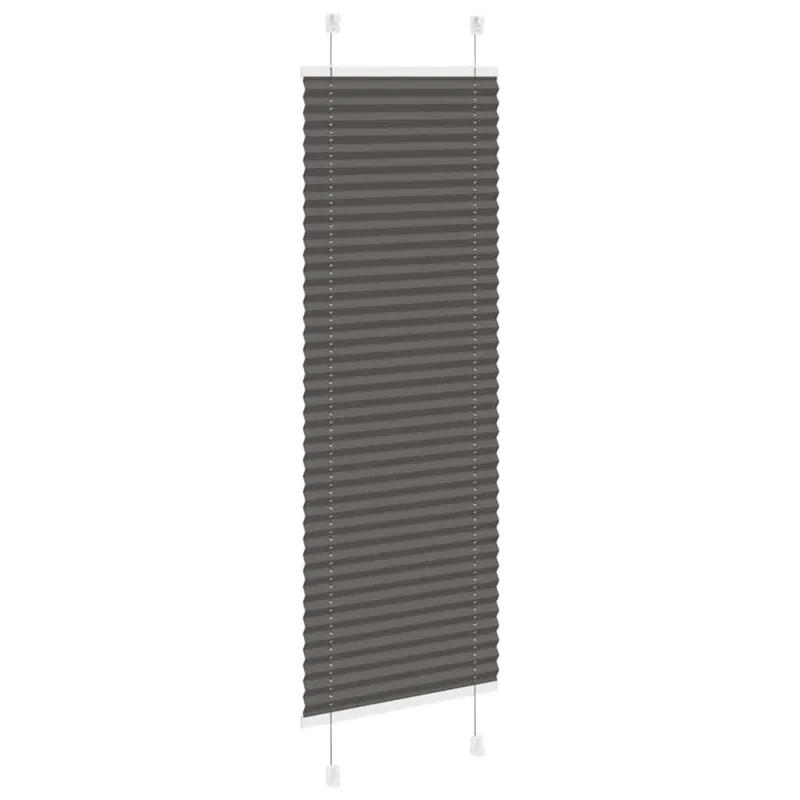 Plisuota žaliuze juoda 45x100 cm audinio plotis 44,4 cm