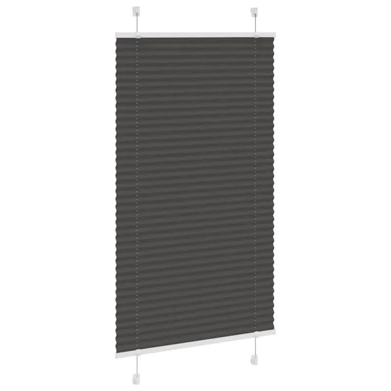 Plisuota žaliuze juoda 75x100 cm audinio plotis 74,4 cm