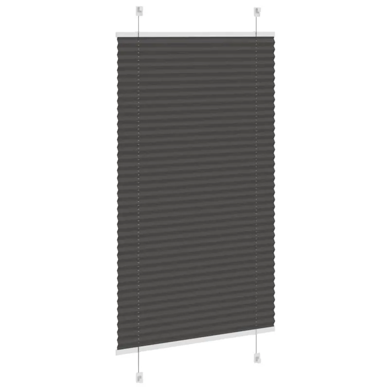 Plisuota žaliuze juoda 75x100 cm audinio plotis 74,4 cm