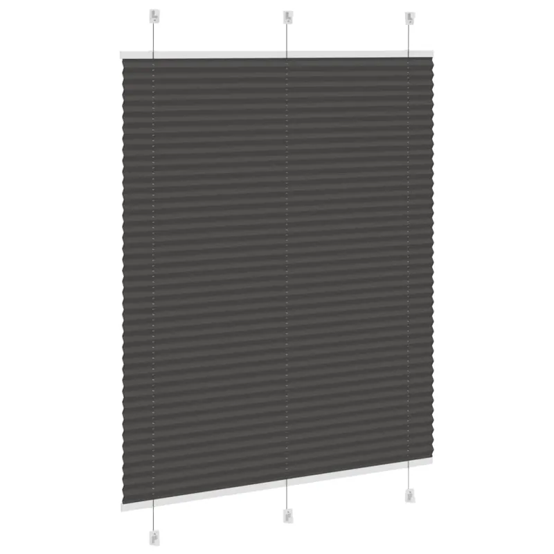 Plisuota žaliuze juoda 105x100 cm audinio plotis 104,4 cm