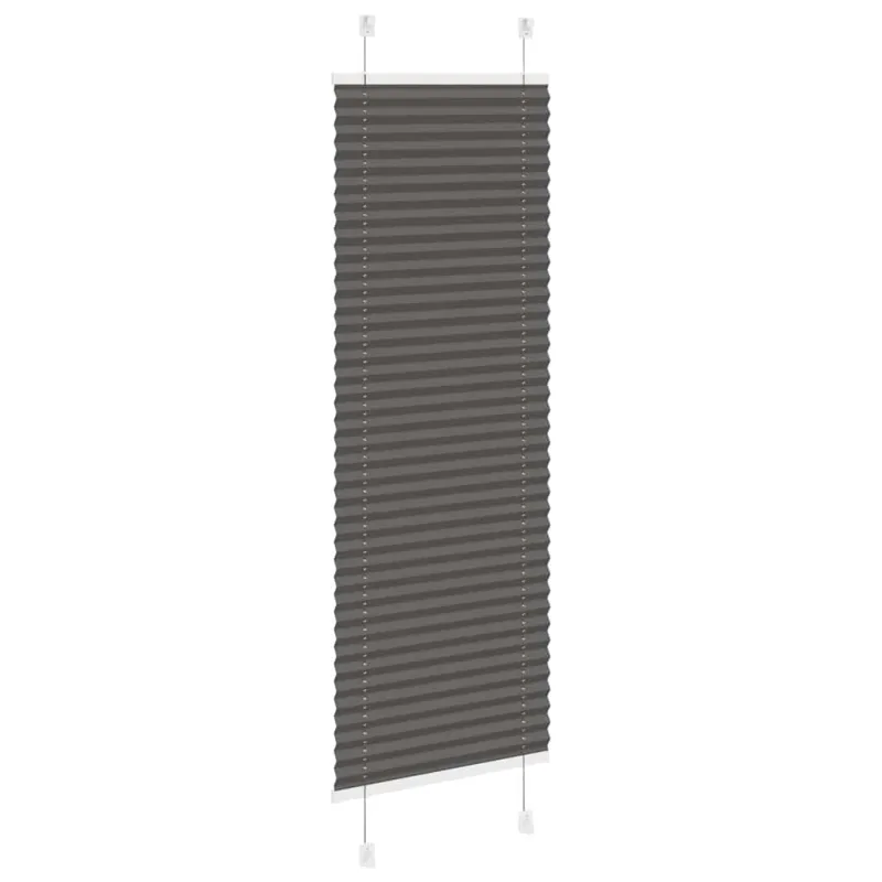 Plisuota žaliuze juoda 45x150 cm audinio plotis 44,4 cm