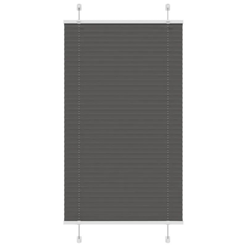 plisuota žaliuze juoda 75x150 cm audinio plotis 74,4 cm