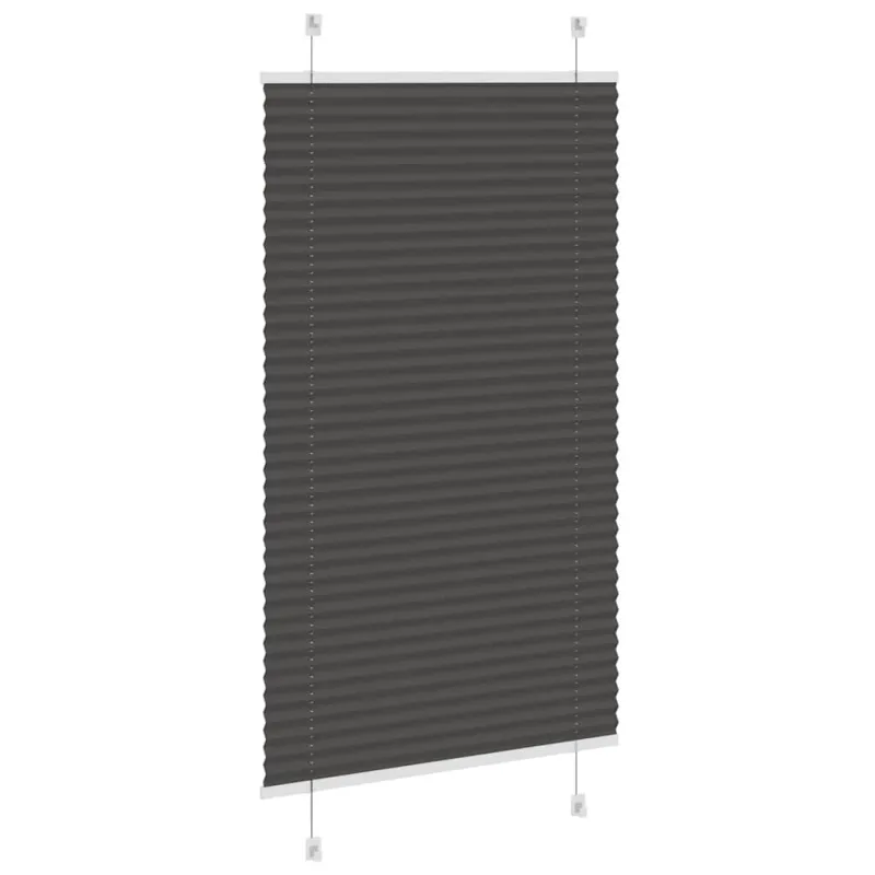 plisuota žaliuze juoda 75x150 cm audinio plotis 74,4 cm