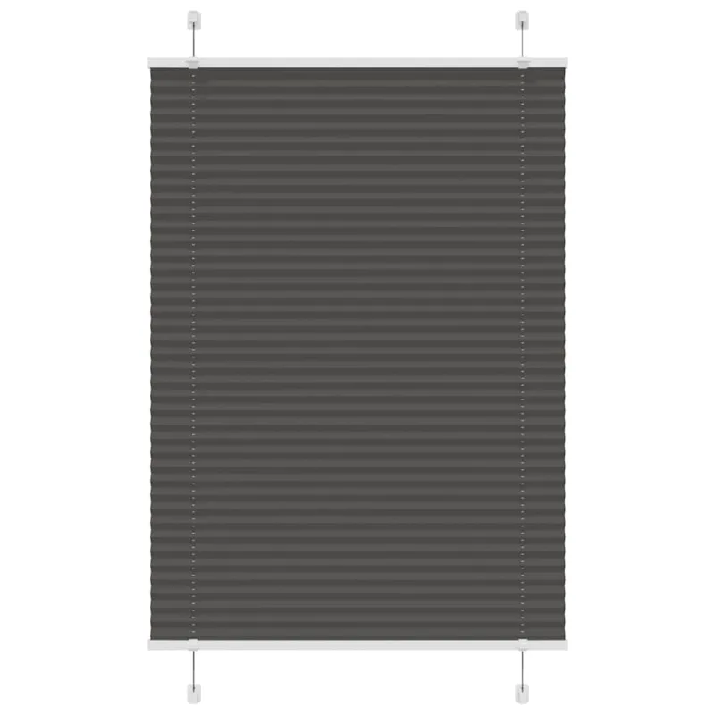 Plisuota žaliuze juoda 100x150 cm audinio plotis 99,4 cm