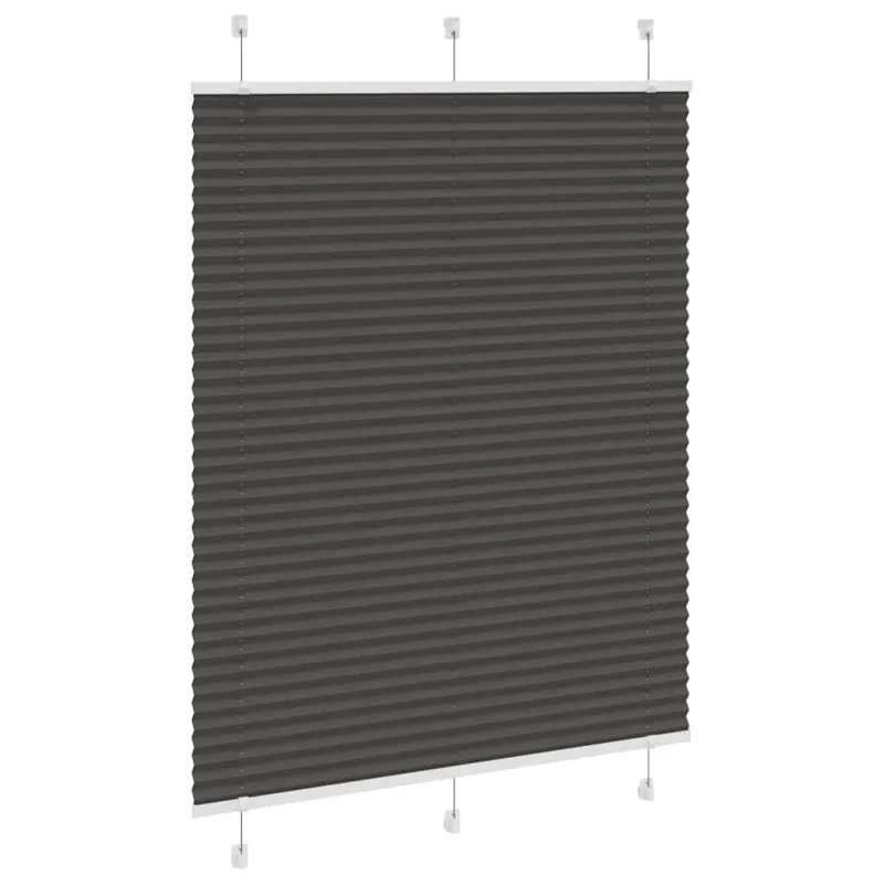 Plisuota žaliuze juoda 105x150 cm audinio plotis 104,4 cm