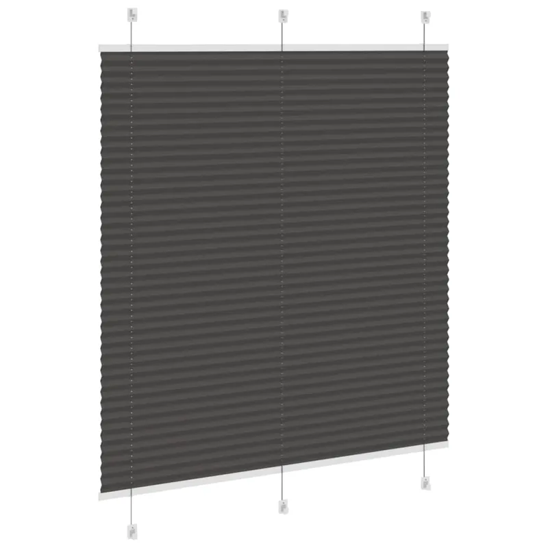 Plisuota žaliuze juoda 115x150 cm audinio plotis 114,4 cm