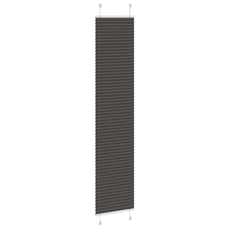Plisuota žaliuze juoda 40x200 cm audinio plotis 39,4 cm