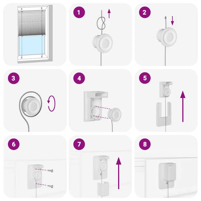 Plisuota žaliuze juoda 80x200 cm audinio plotis 79,4 cm