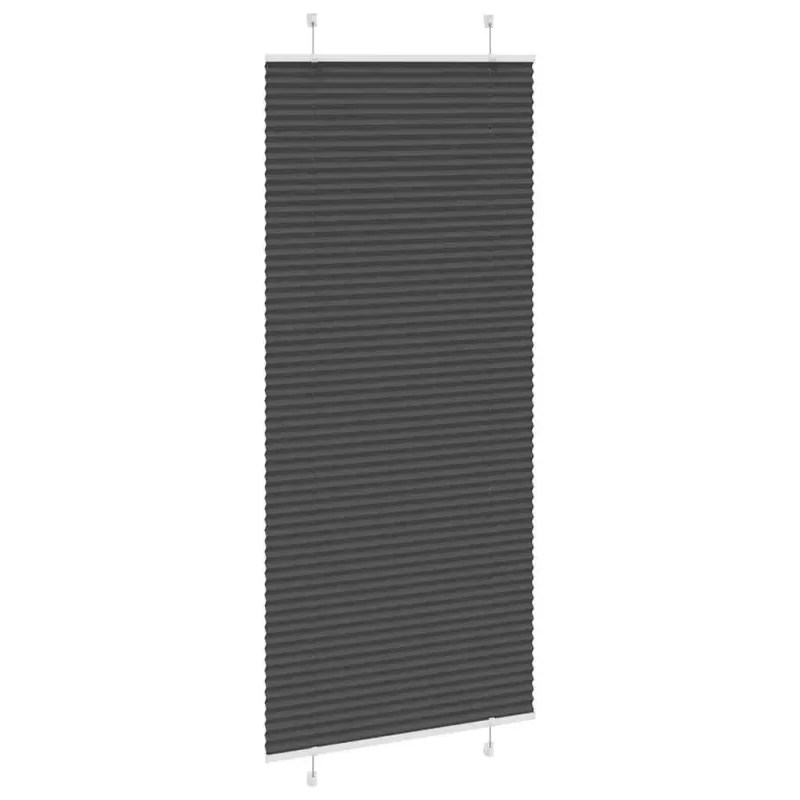Plisuota žaliuze juoda 85x200 cm audinio plotis 84,4 cm