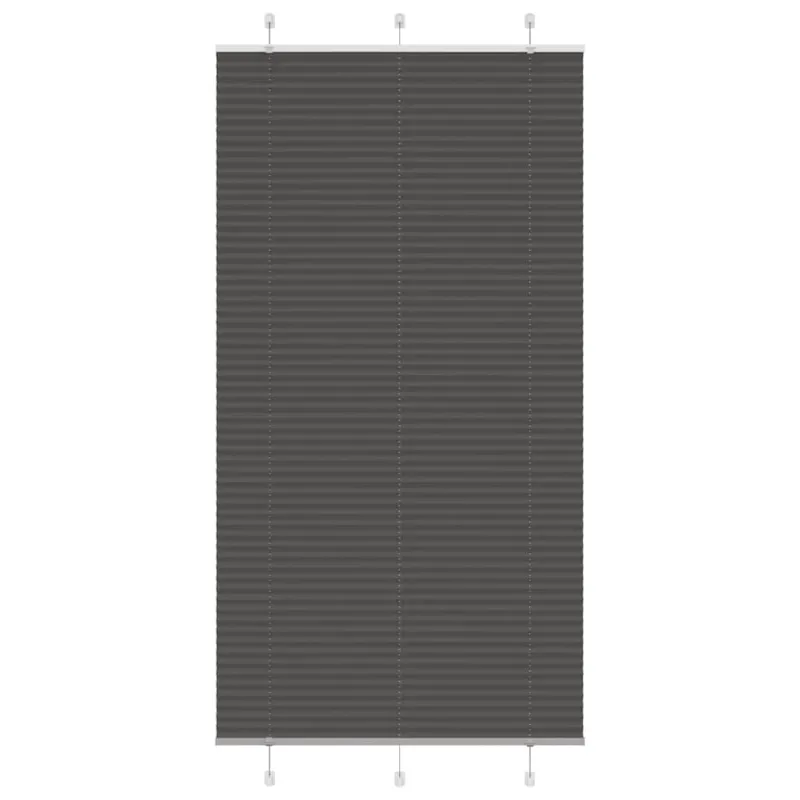 Plisuota žaliuze juoda 105x200 cm audinio plotis 104,4 cm