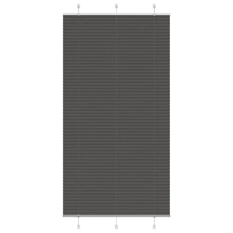 Plisuota žaliuze juoda 110x200 cm audinio plotis 109,4 cm
