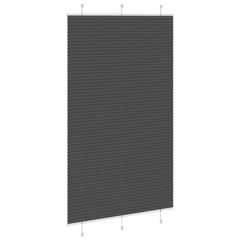 Plisuota žaliuze juoda 120x200 cm audinio plotis 119,4 cm
