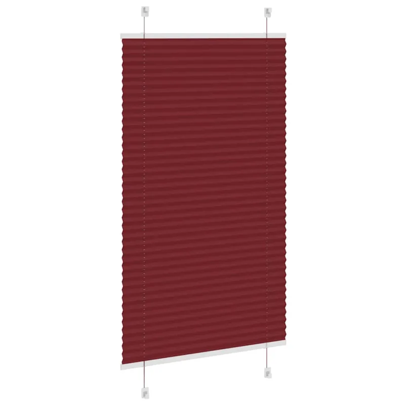Plisuota žaliuze Bordo raudona 80x150 cm Audinio plotis 79,4 cm