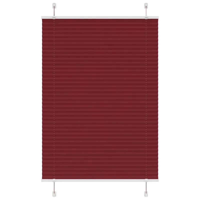 Plisuota žaliuze Bordo raudona 95x150 cm Audinio plotis 94,4 cm