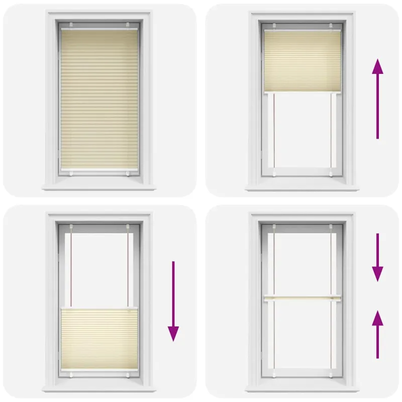 Plisuotas Blind Cream 70x100 cm Audinio plotis 69,4 cm
