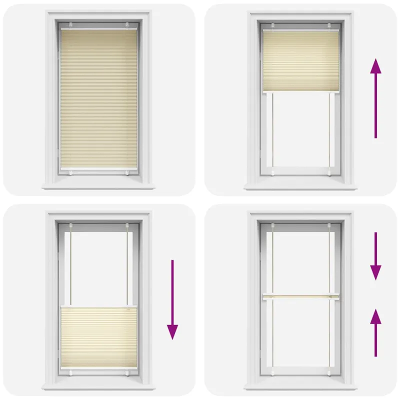 Plisuotas Blind Cream 75x100 cm Audinio plotis 74,4 cm