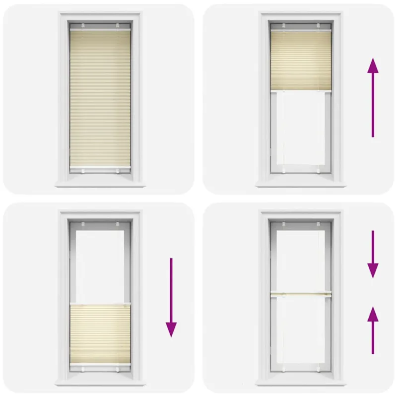Plisuotas Blind Cream 55x150 cm Audinio plotis 54,4 cm