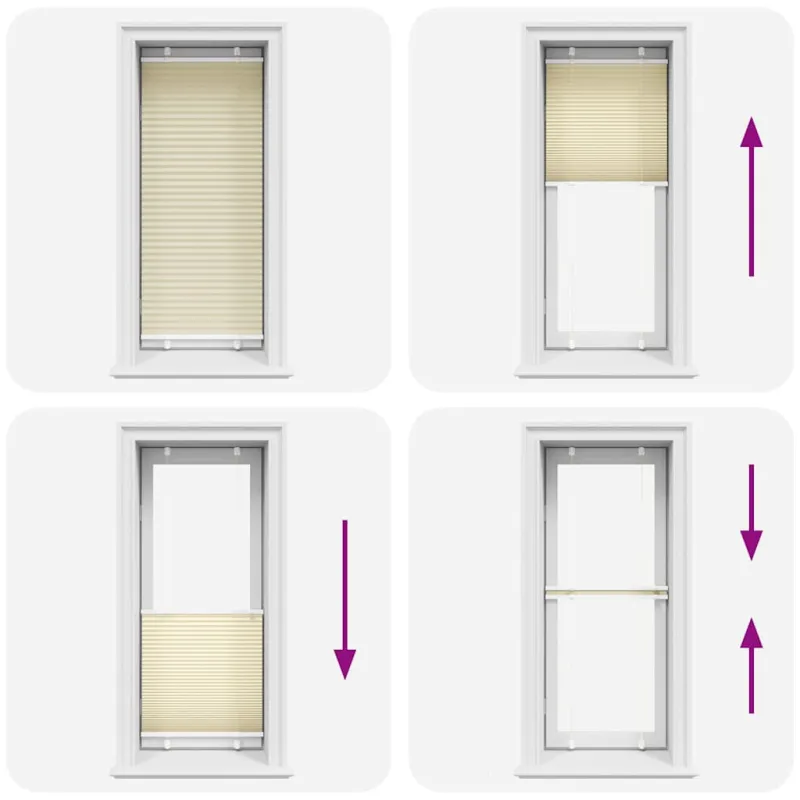Plisuotas Blind Cream 65x150 cm Audinio plotis 64,4 cm