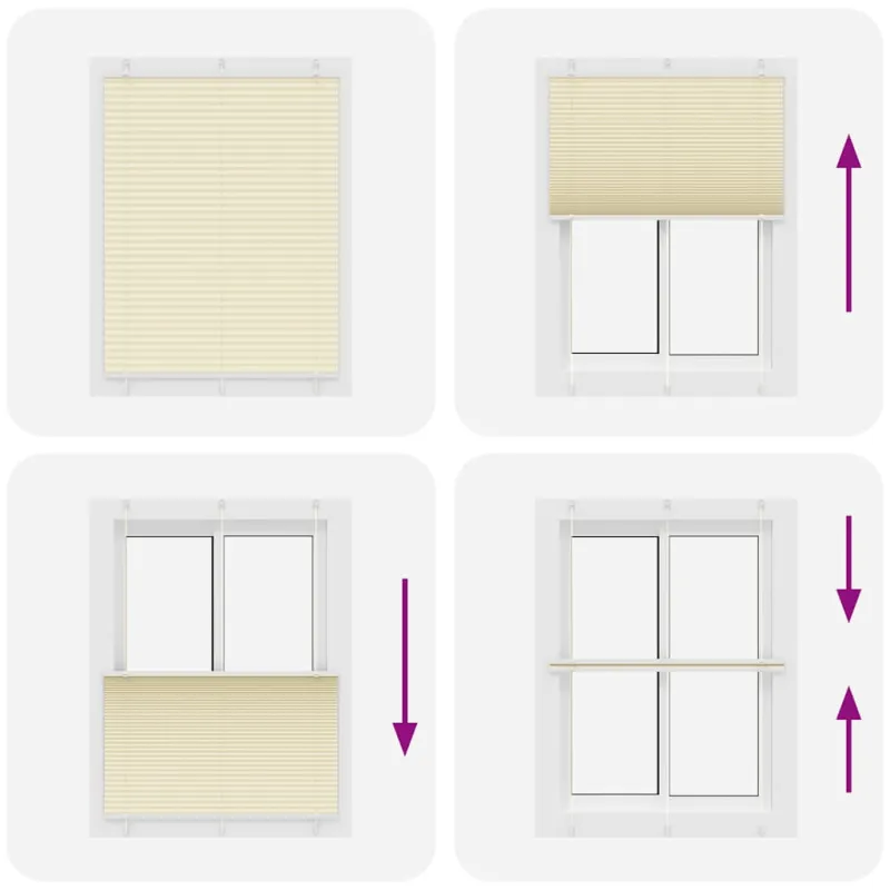 Plisuotas Blind Cream 110x150 cm Audinio plotis 109,4 cm
