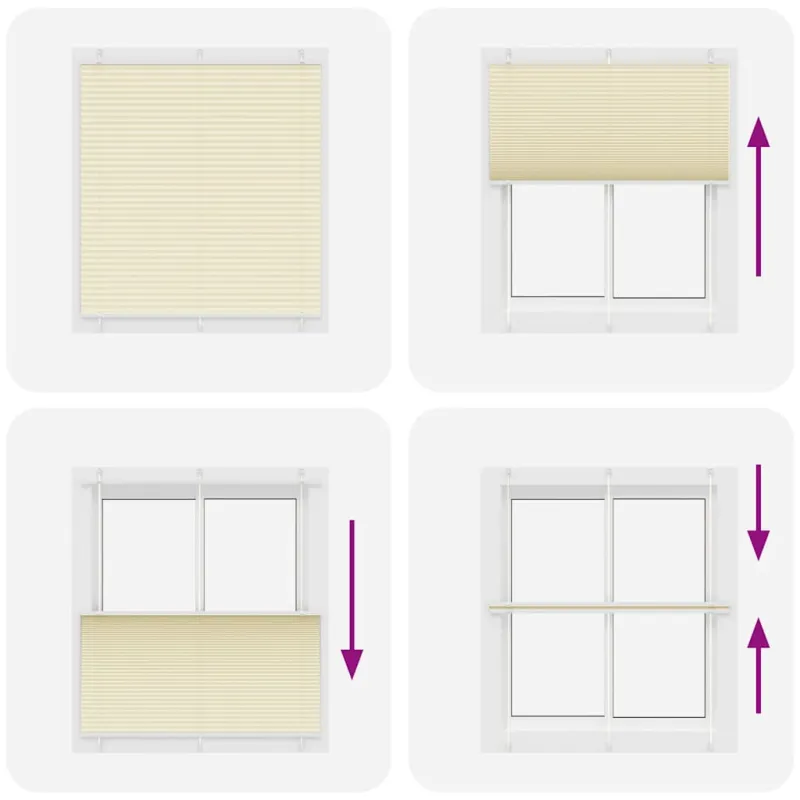 Plisuotas Blind Cream 115x150 cm Audinio plotis 114,4 cm