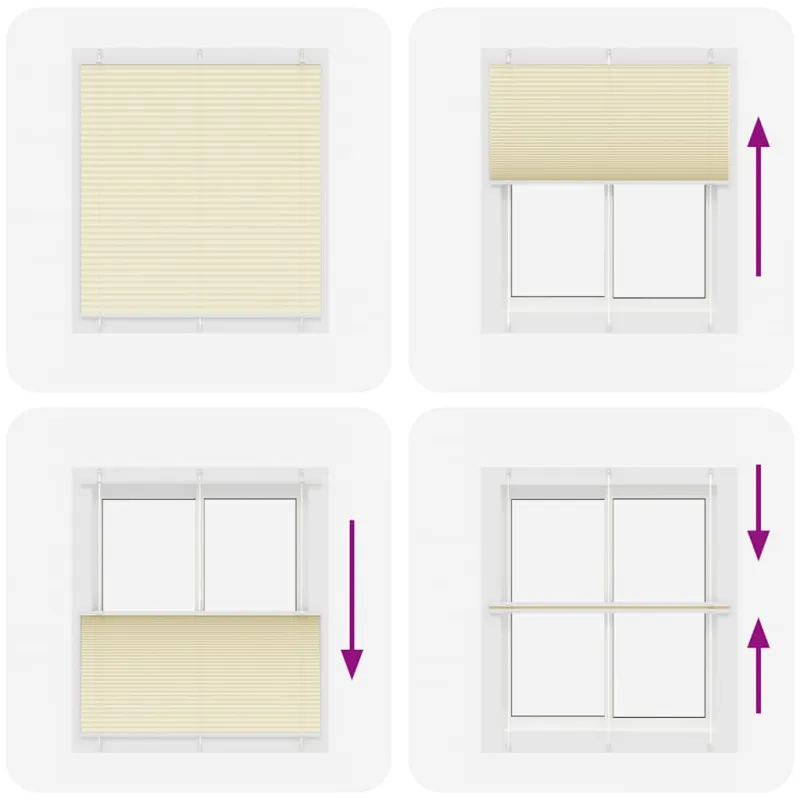 Plisuotas Blind Cream 120x150 cm Audinio plotis 119,4 cm
