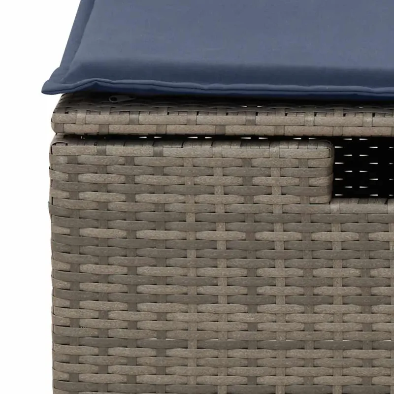 Sofakokonaisuus tyynyine, 6 osaa, harmaa, polyrataska
