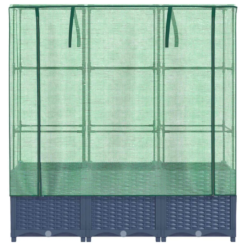 Pakelta lysvė su šiltnamio dangčiu, 120x40x138cm