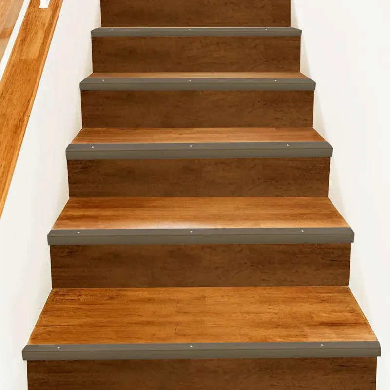 Laiptų profiliai 10 pcs Ruda 67 x 3 x 2 cm Aliuminis