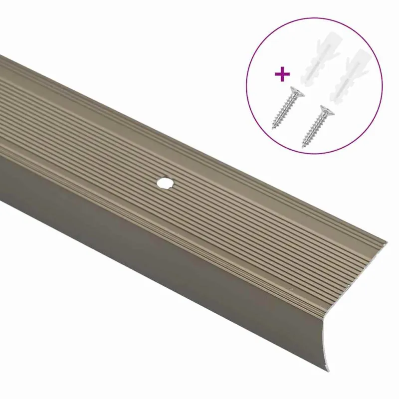 Laiptų profiliai 10 pcs šampano 67 x 3 x 2 cm Aliuminis