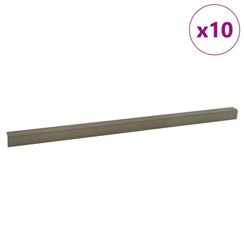 Laiptų profiliai 10 pcs šampano 67 x 3 x 2 cm Aliuminis
