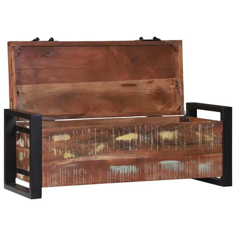 Saugojimo dėžės 80 x 30 x 30 cm Perdirbtos medienos masyvas