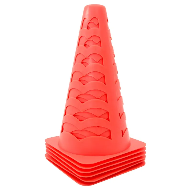 Futbolo kūgiai, 6vnt., oranžinės, 13x13x22,5cm