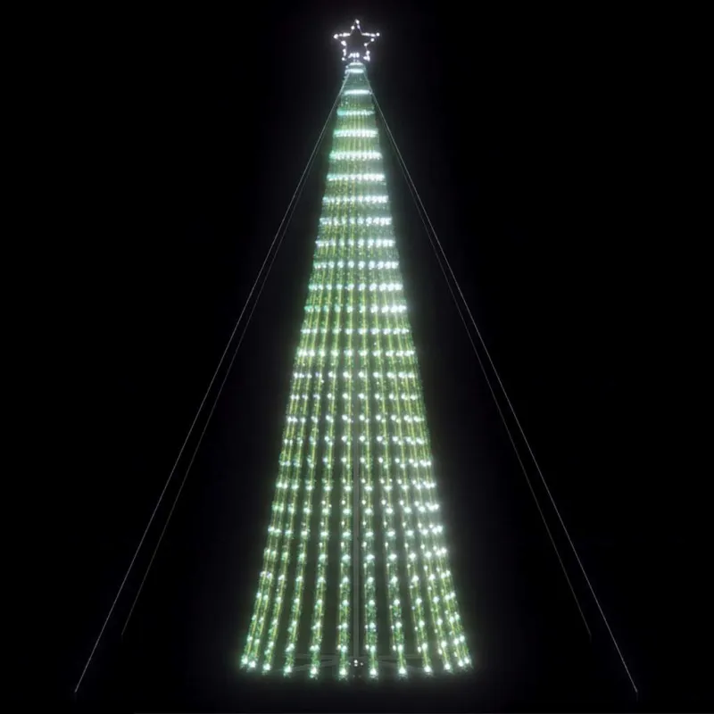 LED Kalėdų eglutė 1028 LEDs Šalta Balta 403 cm
