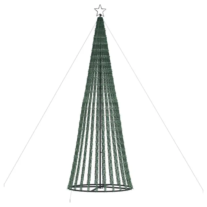 LED Kalėdų eglutė 1028 LEDs Šalta Balta 403 cm