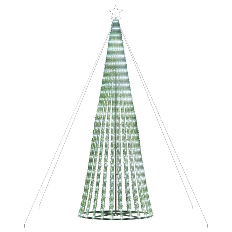 LED Kalėdų eglutė 1028 LEDs Šalta Balta 403 cm