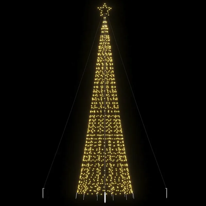 LED Kalėdų eglutė su smaigaliais 1534 LED Šiltai balta 500 cm